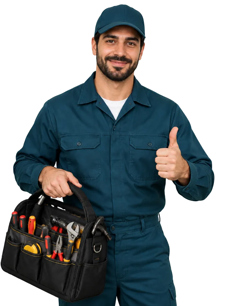 تصویر نمایشی تعمیرکار با کیف ابزار